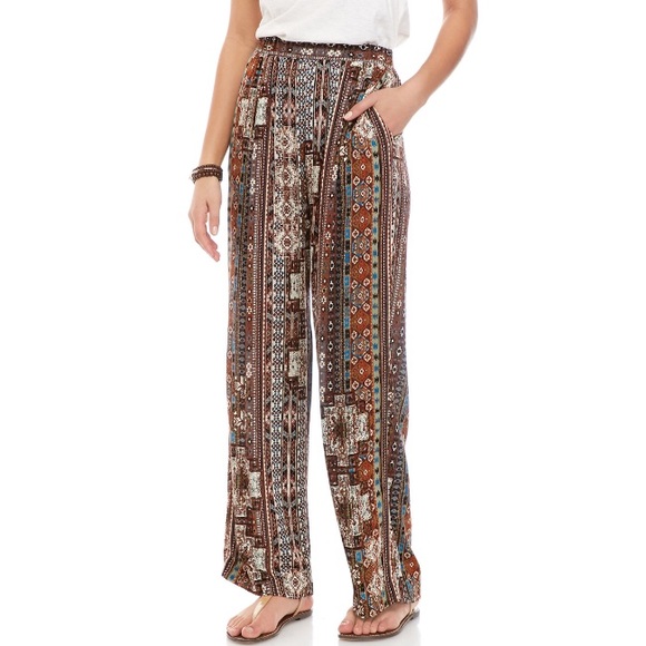 Karen Kane Pants - Karen Kane Beachcomber Bohemian Pull On Pants S